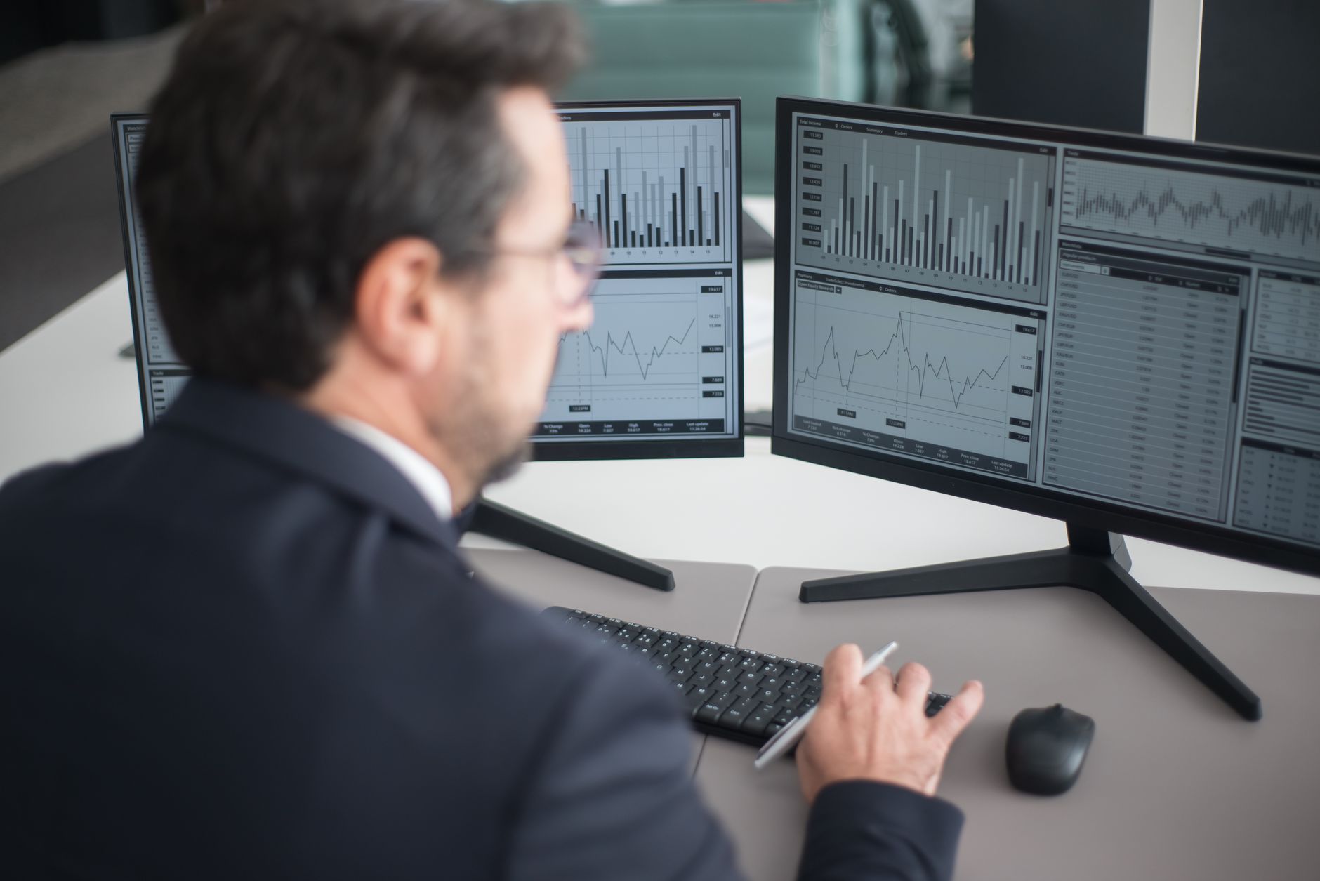 High precision server room with digital monitors